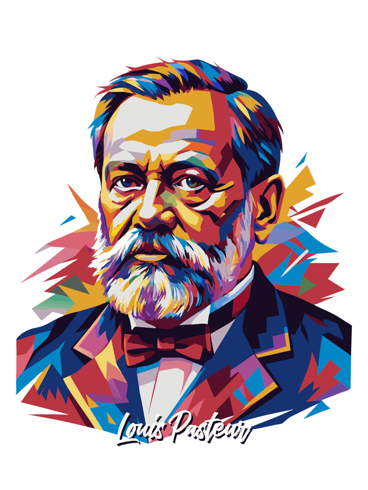 Louis Pasteur 03 Portrait WPAP Pop Art