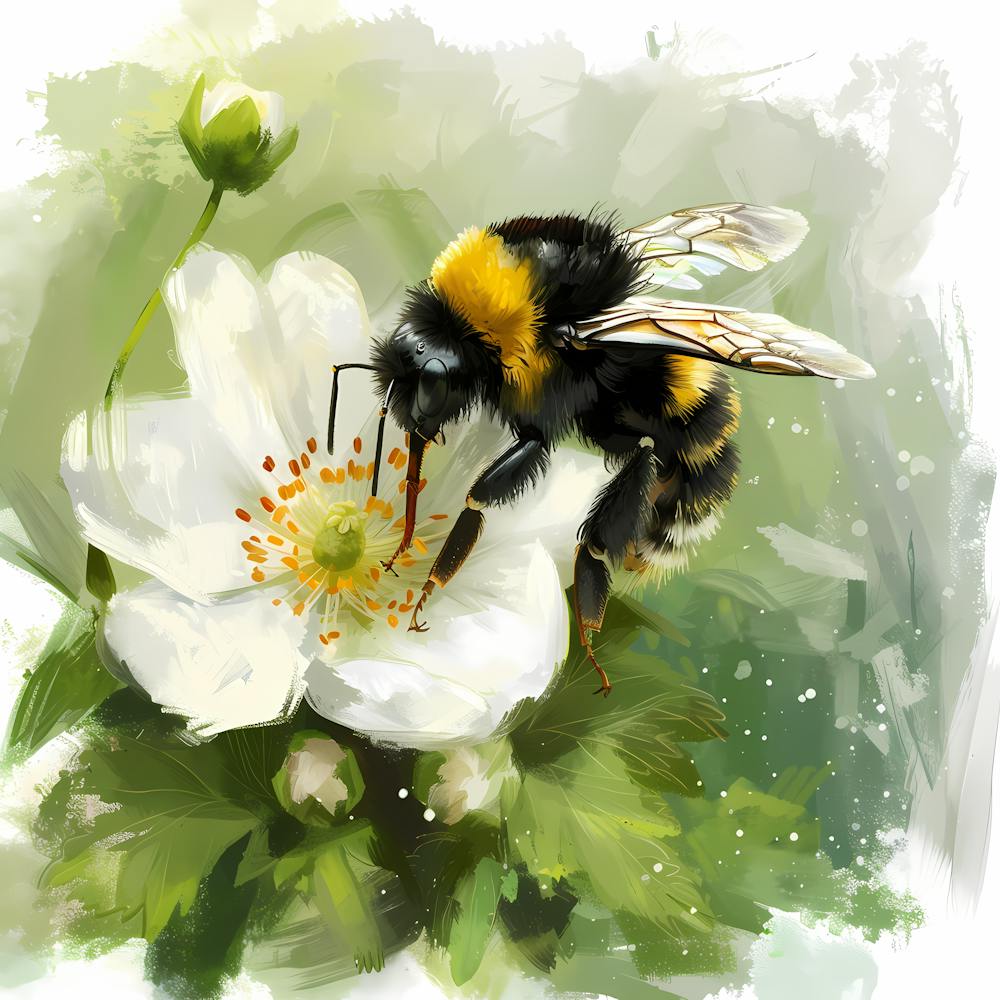 Bee On A Flower