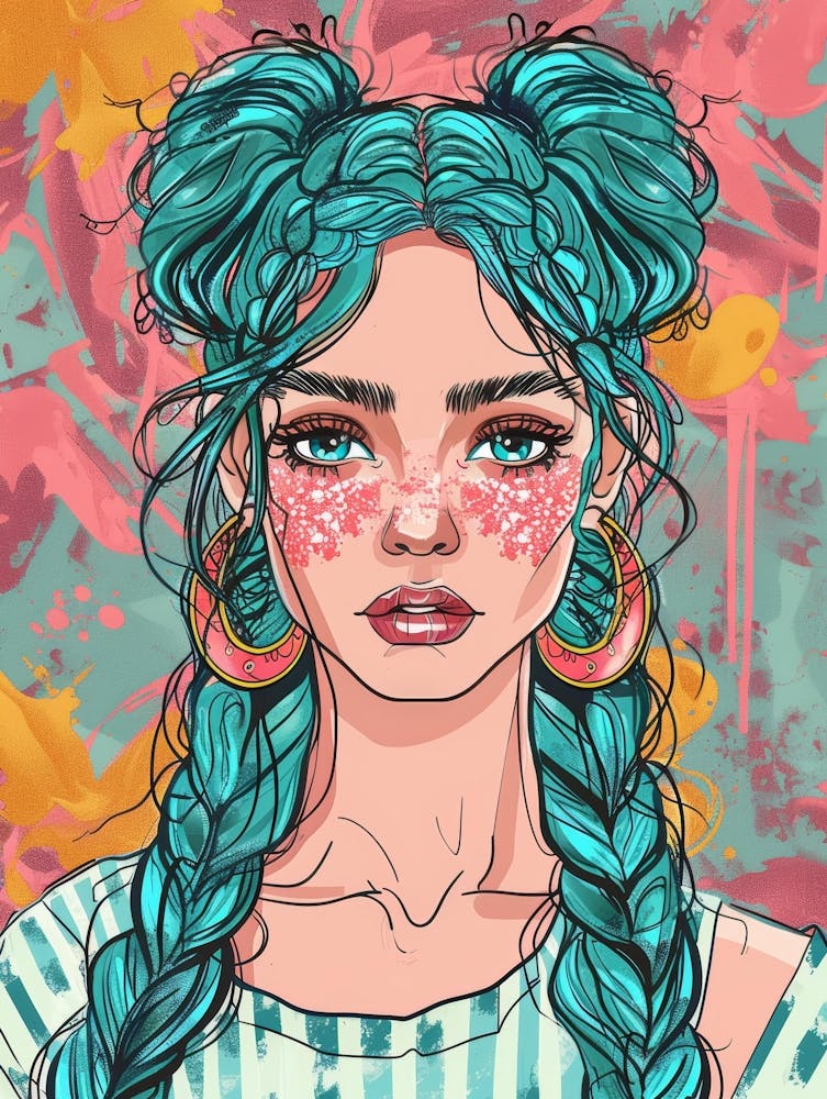 Girl With Blue Hair 18