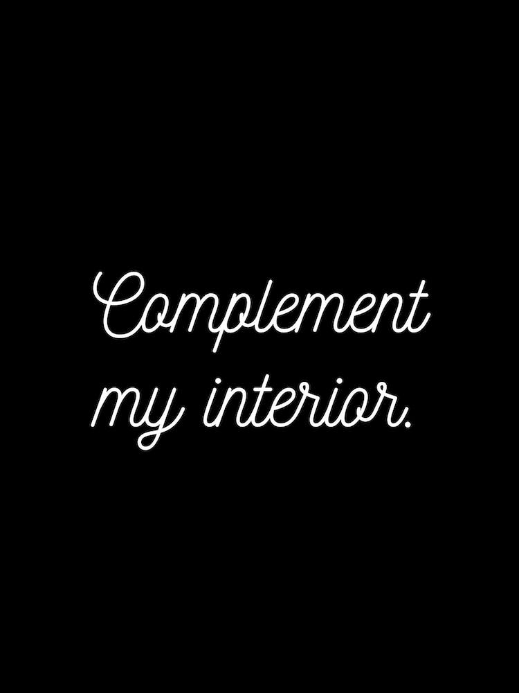 Complement My Interior Black