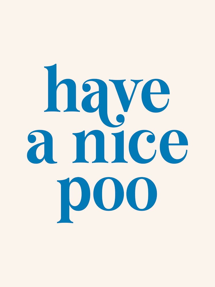 Have a nice Poo (Beige and blue tone)