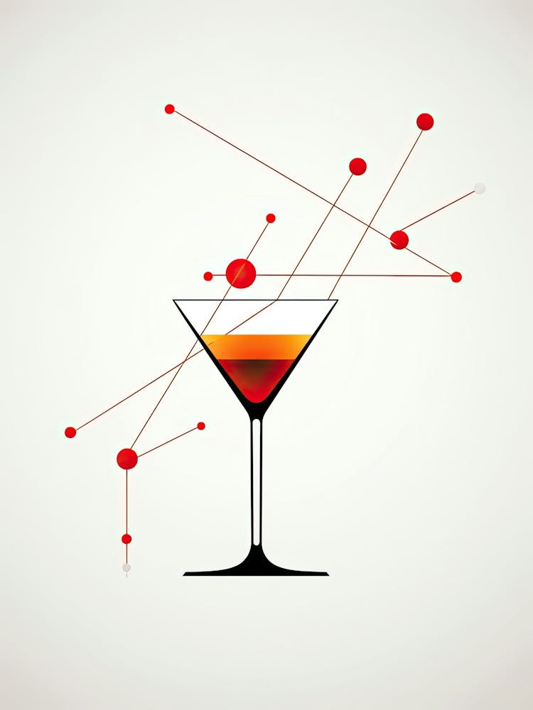 Mid Century Modern Boulevardier Floral Infusion Cocktail 4