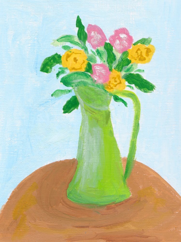 Florales Vasen Ölgemälde