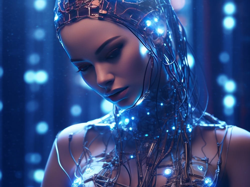 Female artificial intelligence humanoid