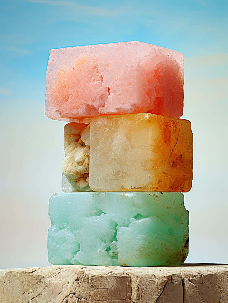 Stacked Soap Bars, Stones Art