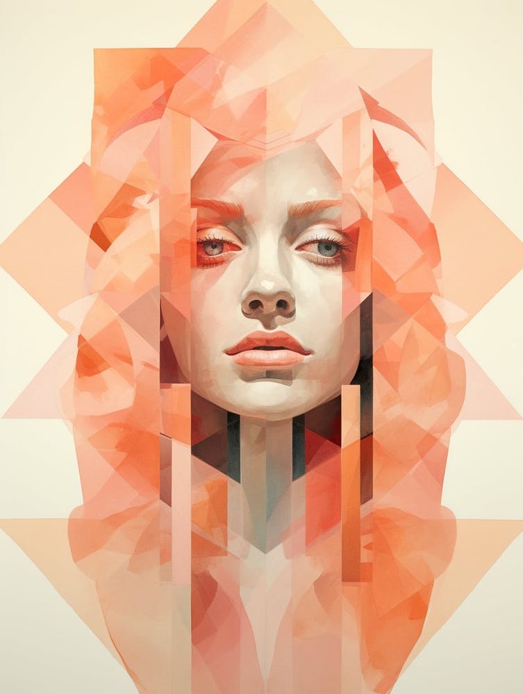 Abstract Geometric Lady Portrait 27