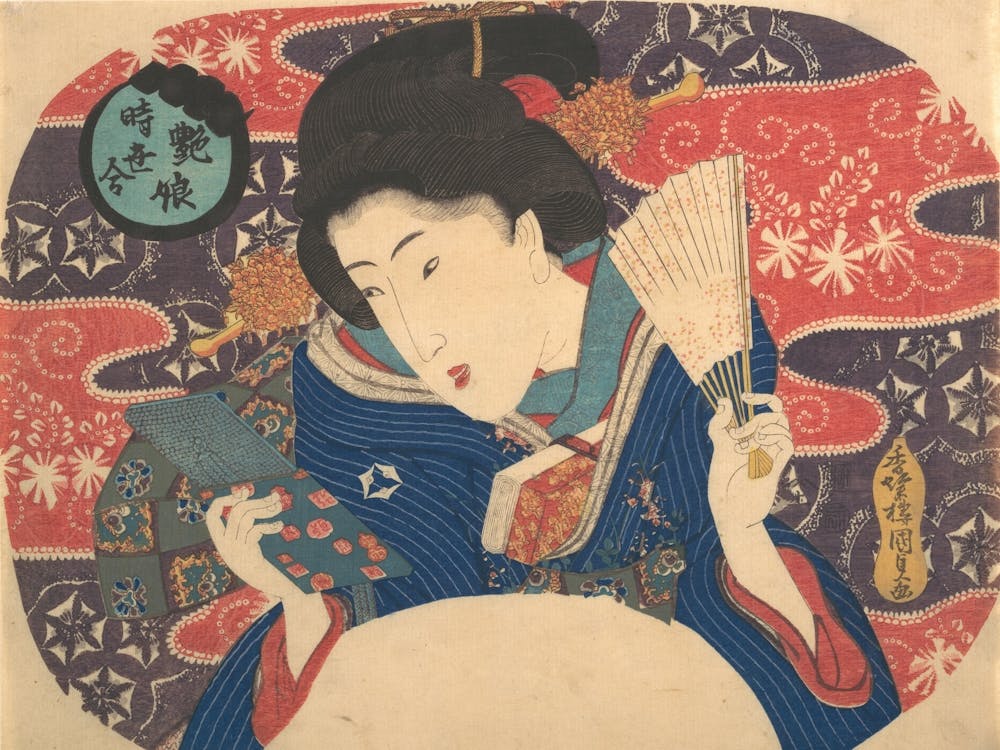 Competition Of Contemporary Fashions Sexy Beauty von Utagawa Kunisada