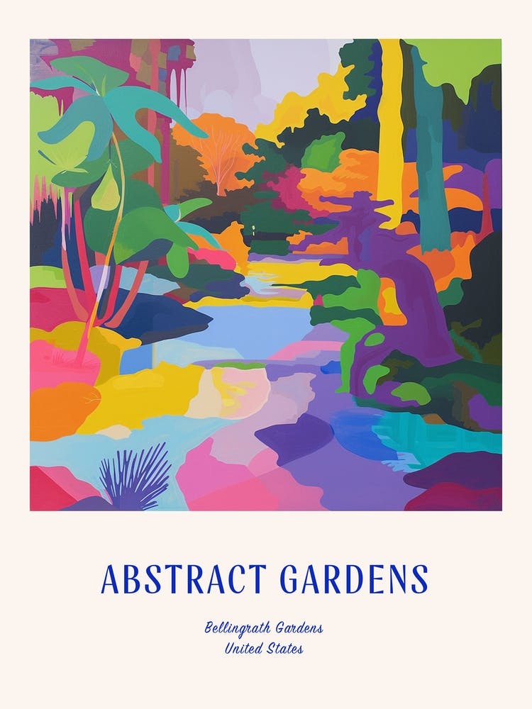 Colourful Gardens Bellingrath Gardens Usa 4 Blue Poster