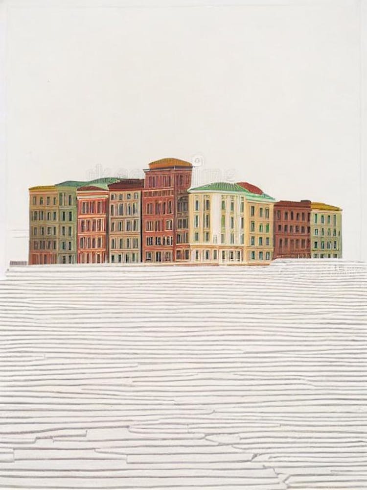 Khreschatyk Street Kiev Boho Landmark Illustration