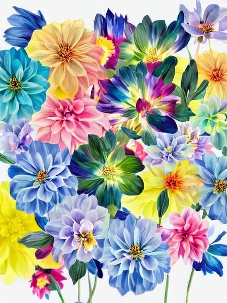 Dahlia Modern Colourful Flower