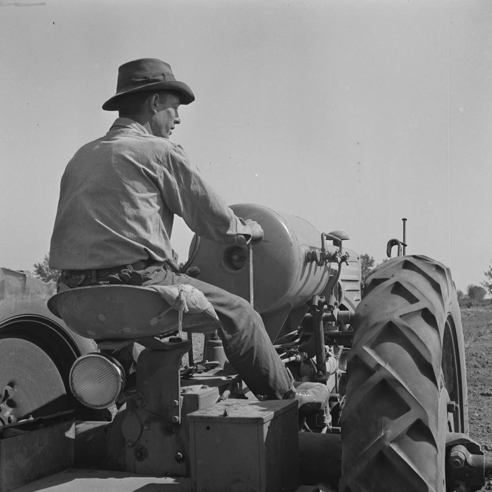 Merced County, California, Traktorfahrer von Russell Lee