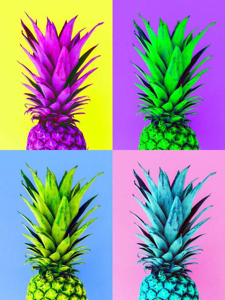 Pop art pineapples