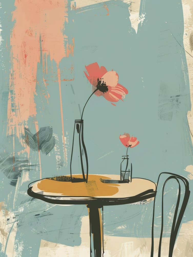 Table And Flowers