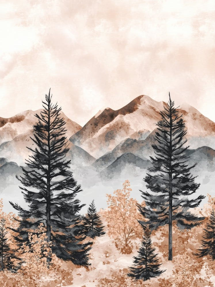 Pine Trees Canvas Print