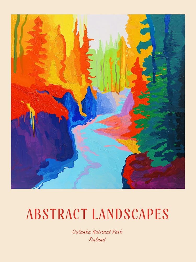 Colourful Abstract Oulanka National Park Finland 1 Poster