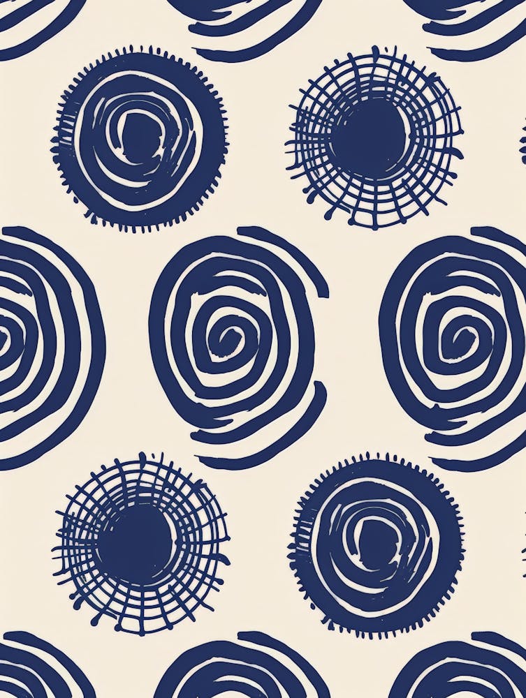 Blue And White Swirls 2
