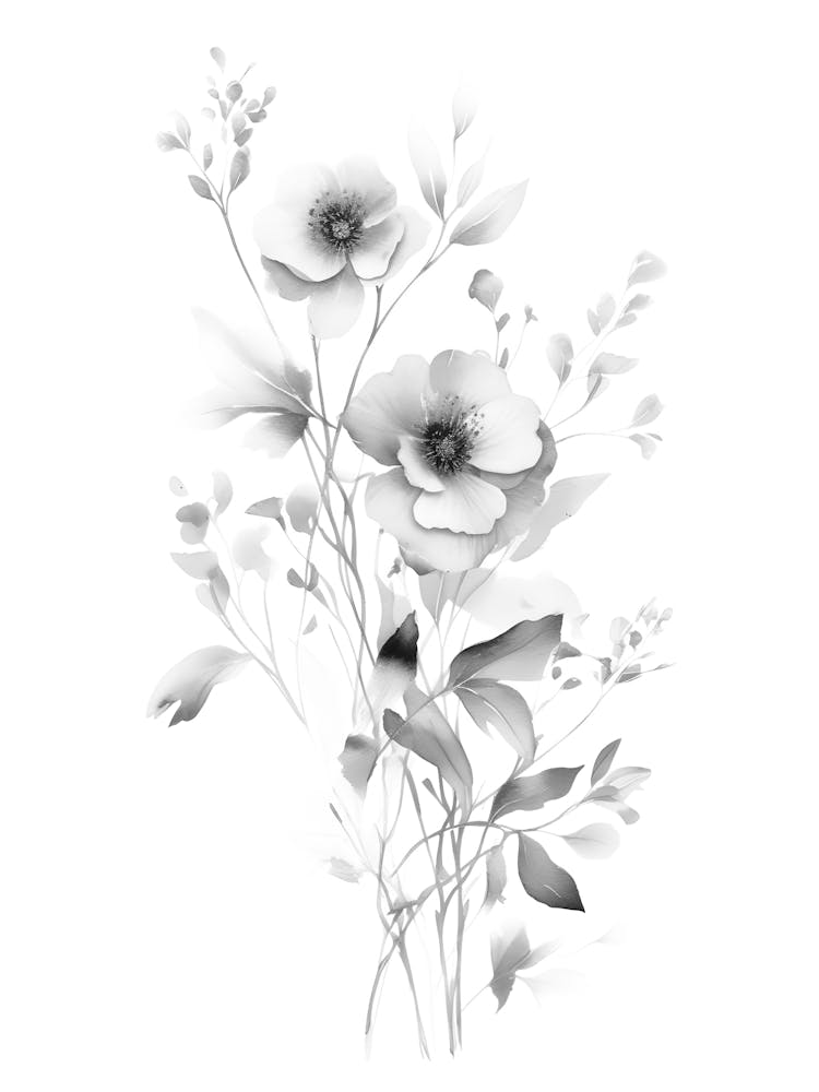 Black And White Flowers 45