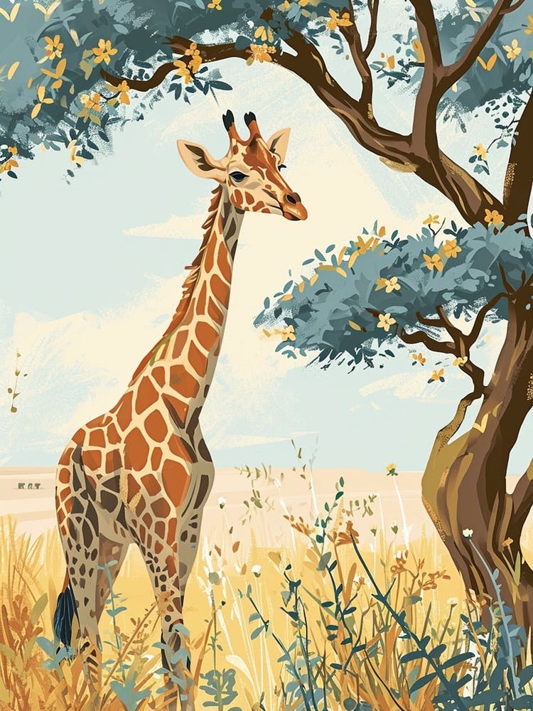 Girafe Sous l'Acacia 4