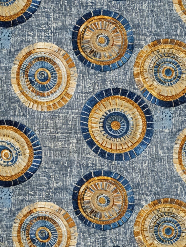 Blue And Gold Circles 4