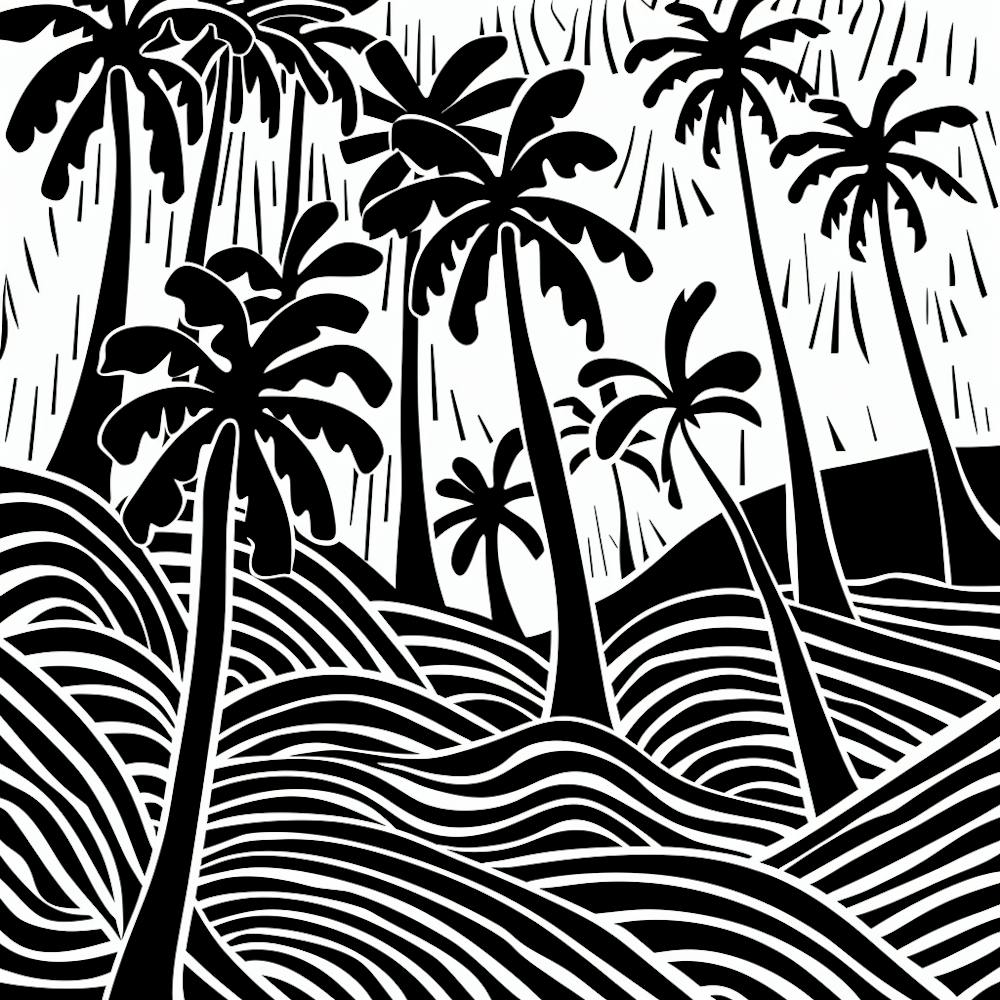 Palm Trees On The Beach