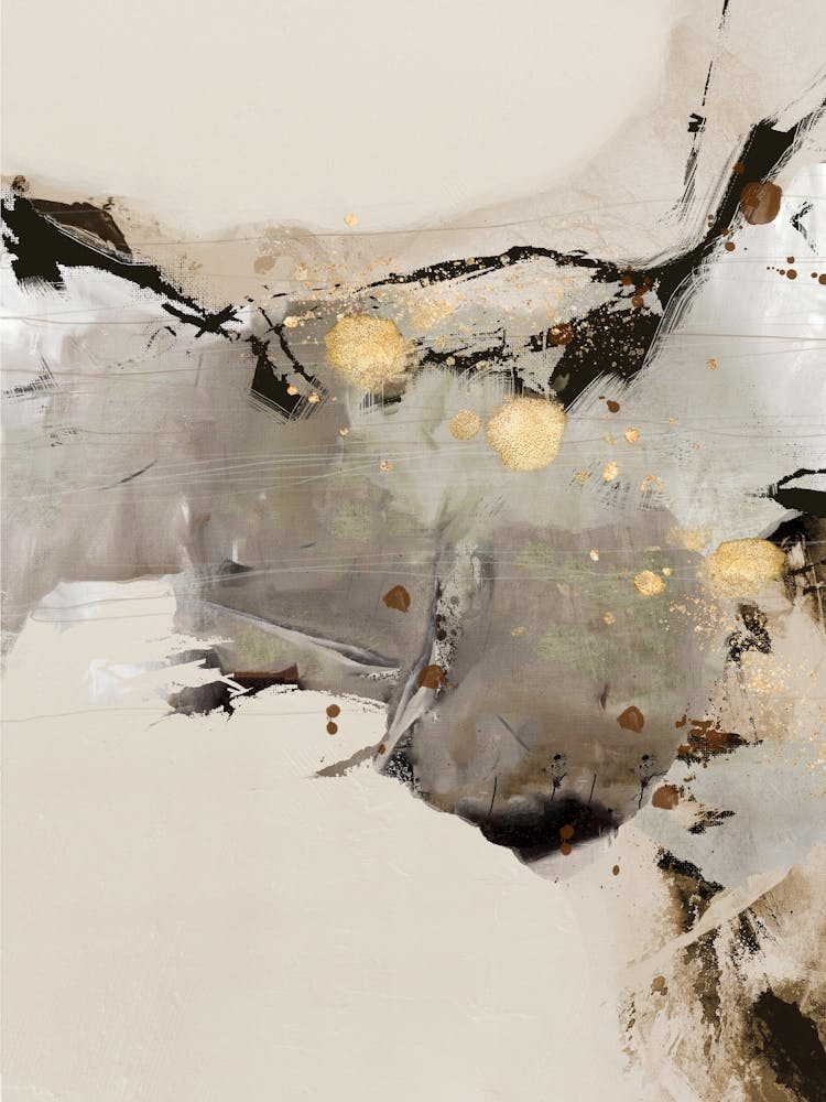 Beige Gold Modern Abstract 2