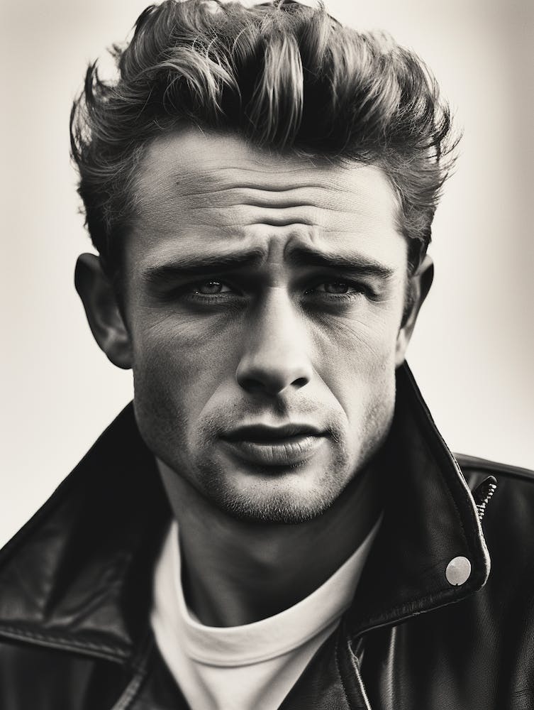Black And White Photograph Of James Dean 1