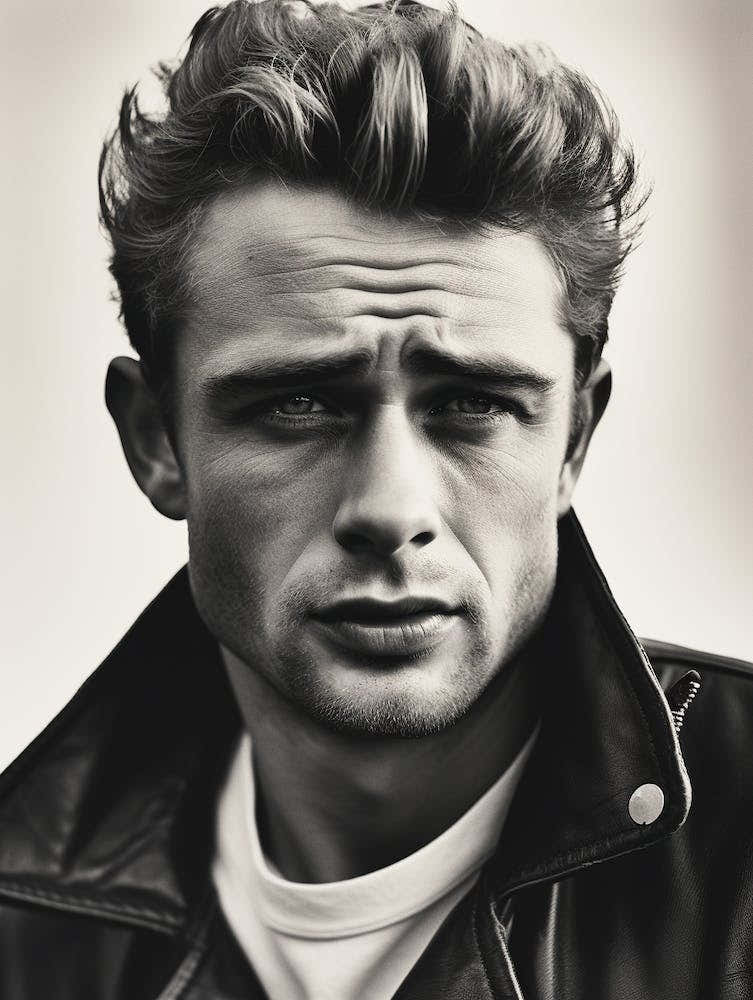 Black And White Photograph Of James Dean 1