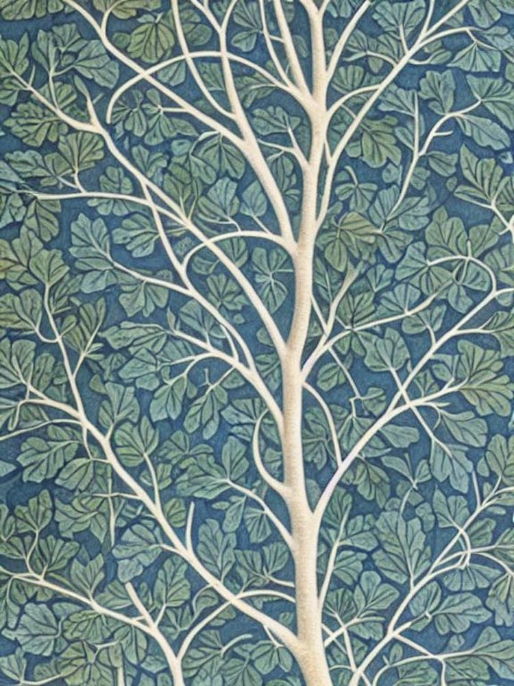 Poplar 2 tree Vintage Botanical