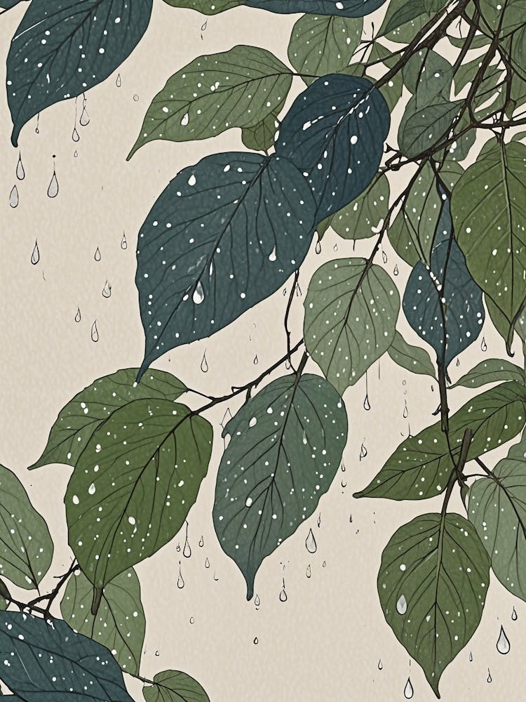 Raindrops On Leaves