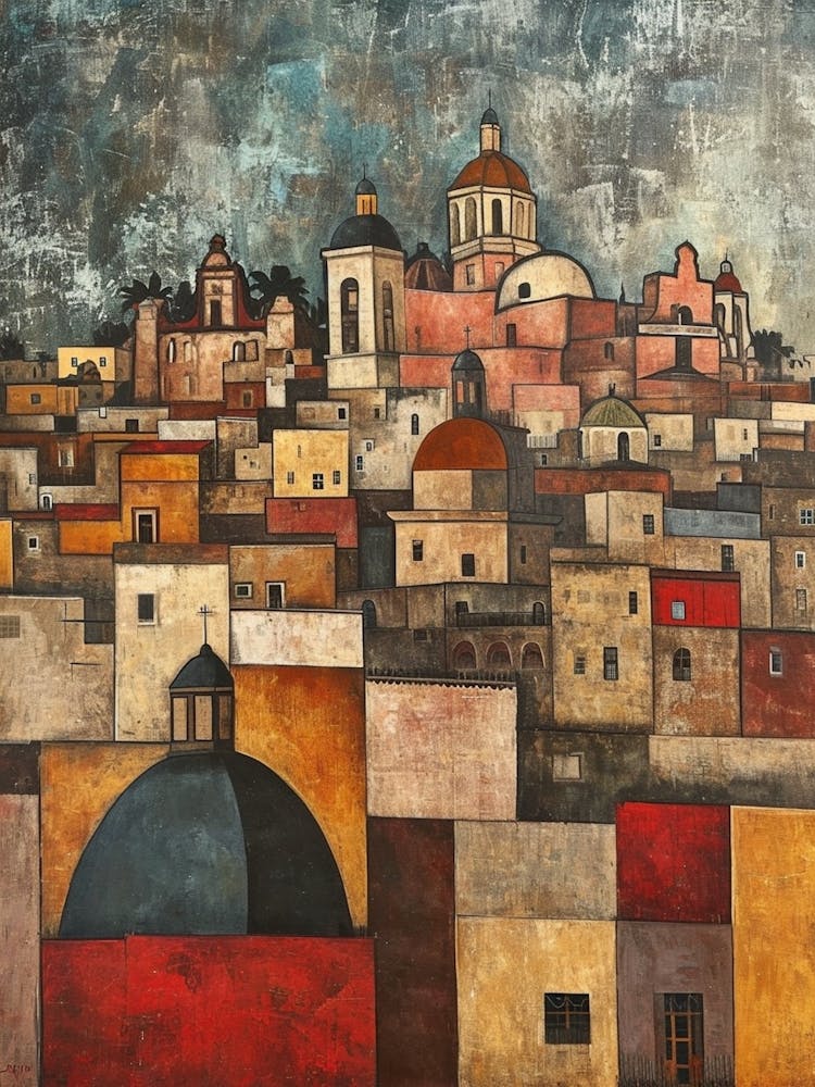 Kitsch Mexico City Painting 1