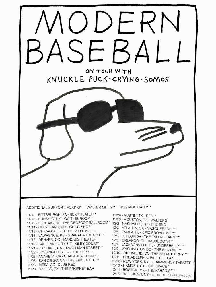 Modern Baseball Tour Poster