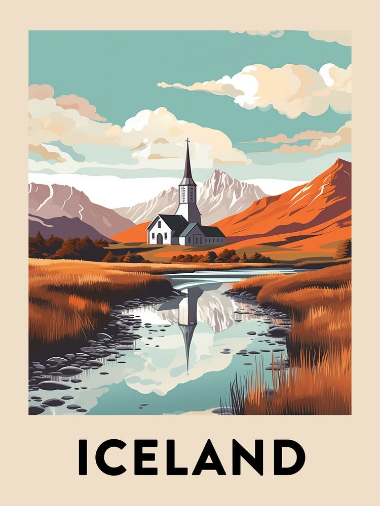 Vintage Travel Poster Iceland 8