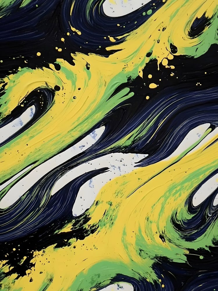 Yellow And Black Swirls