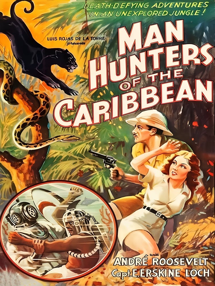 Man Hunters Of The Caribbean, Movie Poster