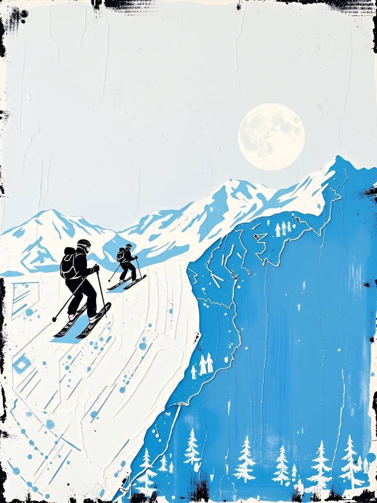 Skifahrer im Schnee