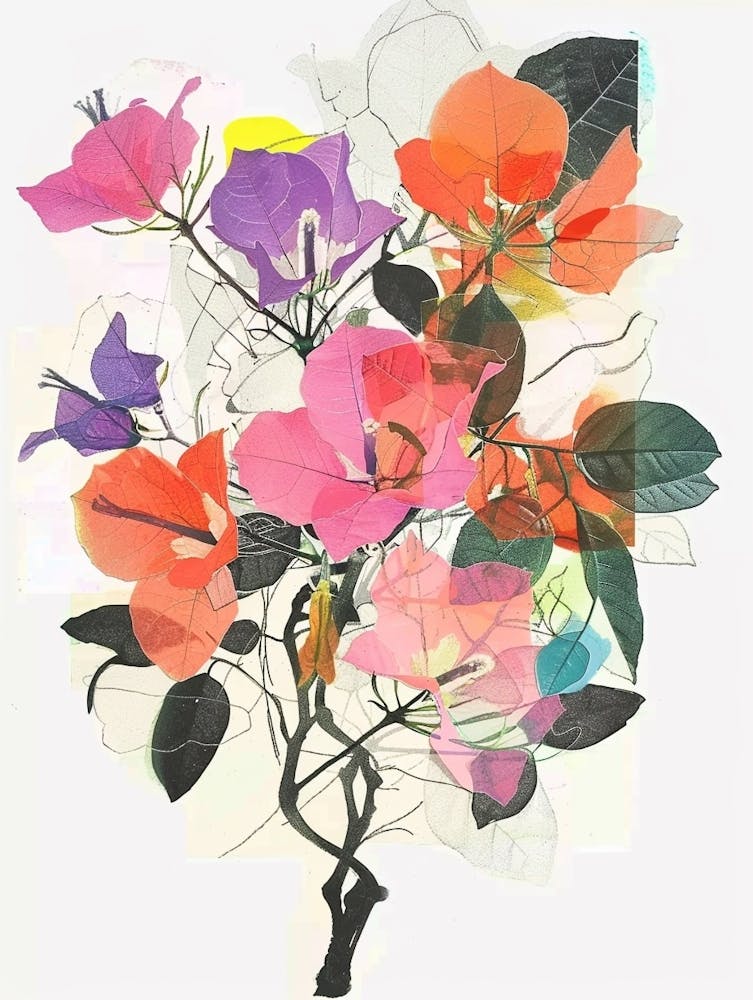 Bougainvillea Collage Flower Bouquet