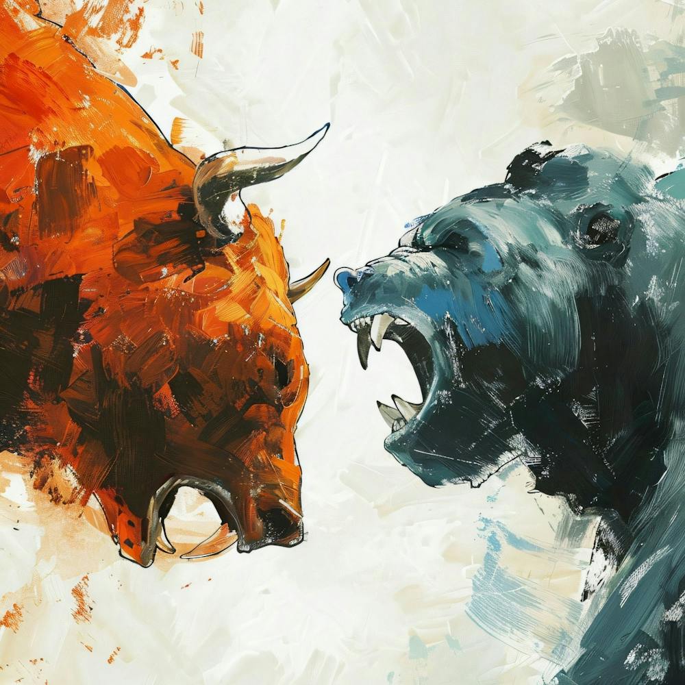 Bull And Bear Fighting