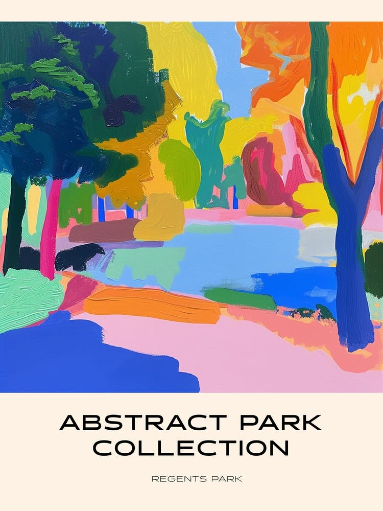 Abstract Park Collection Poster Regents Park London 1