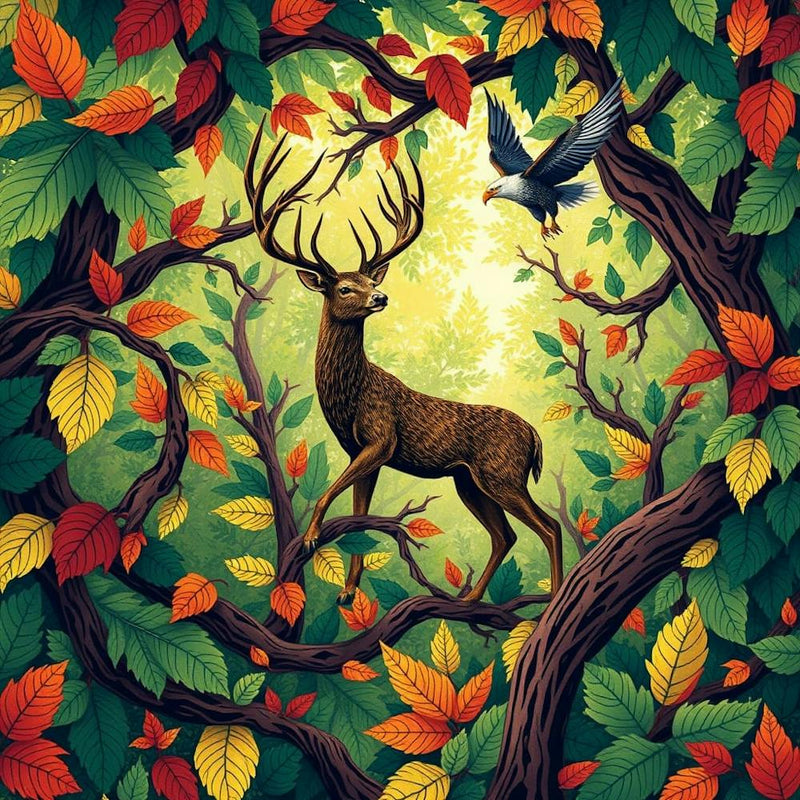 Deer And Eagle