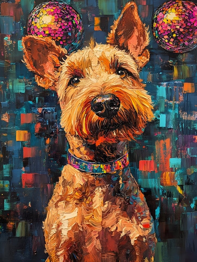 Terrier With Disco Ball 3
