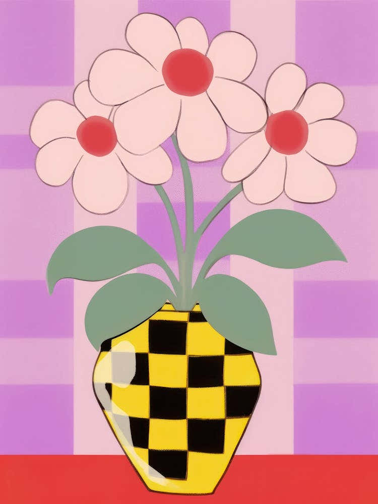 Pansies Flower Vase 5