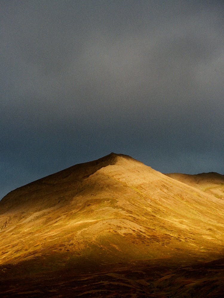 Sunset Mountain In Iceland