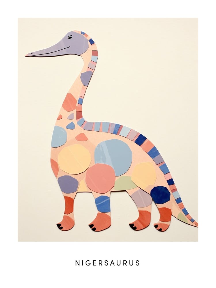 Nursery Dinosaur Art Nigersaurus 1 Poster