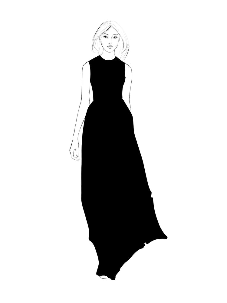 Abstract Black Dress