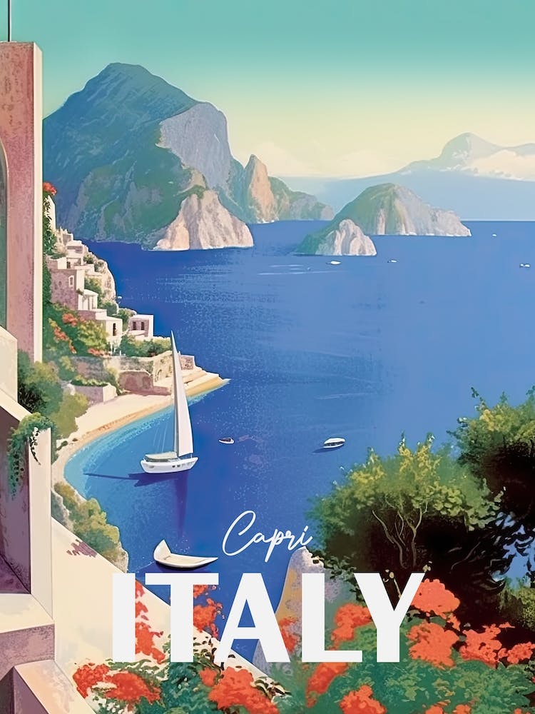 Capri Italy Travel Poster 3