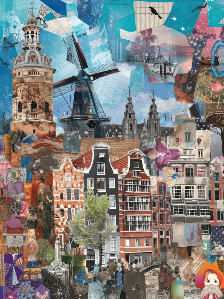 Amsterdam   Retro Collage Style 3