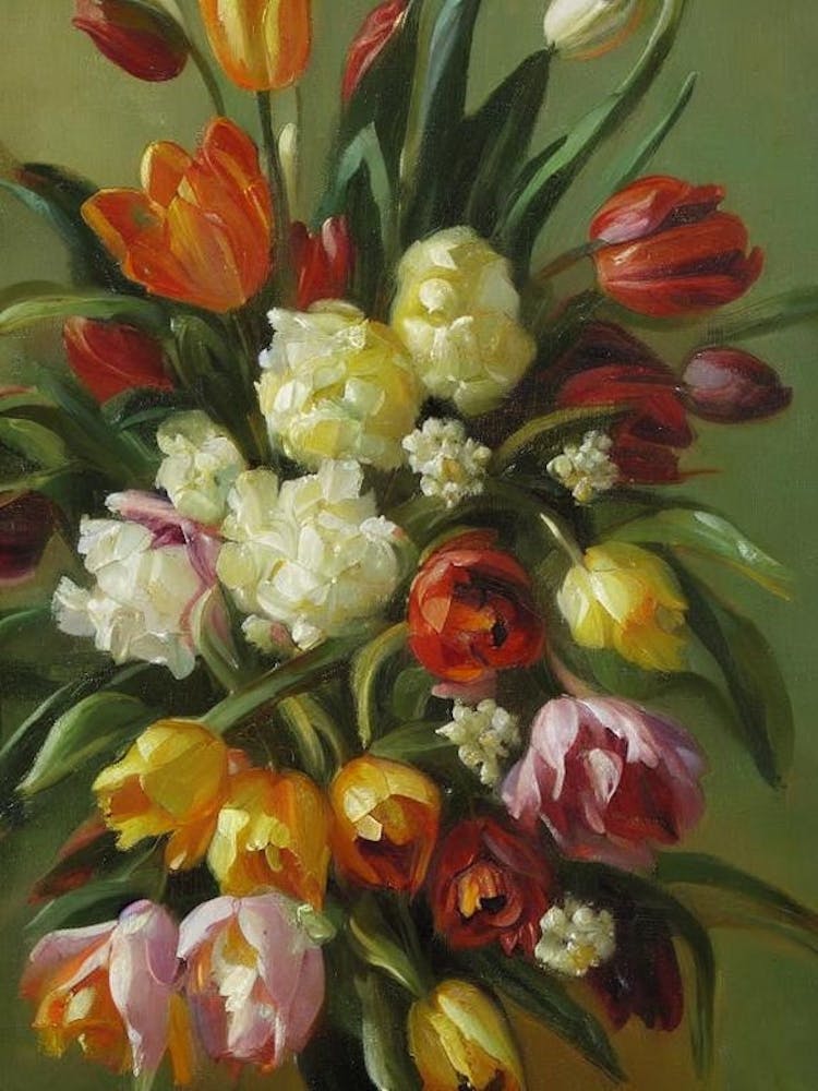 Tulips Painting 1 Flower