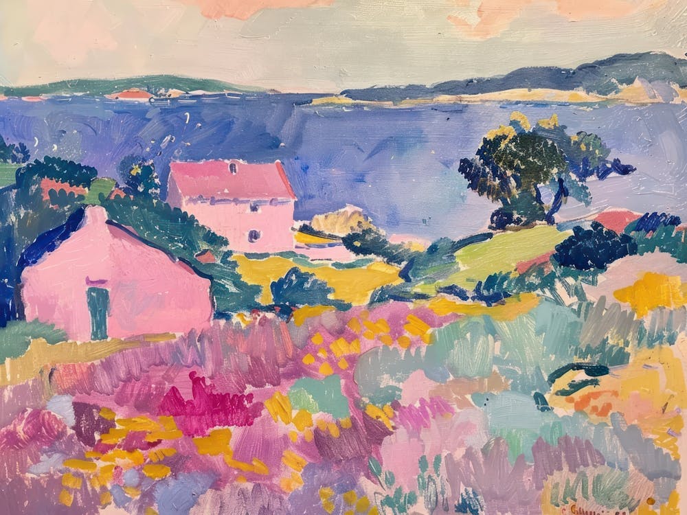 Rustic Rhythms Painting Inspired By Paul Cezanne