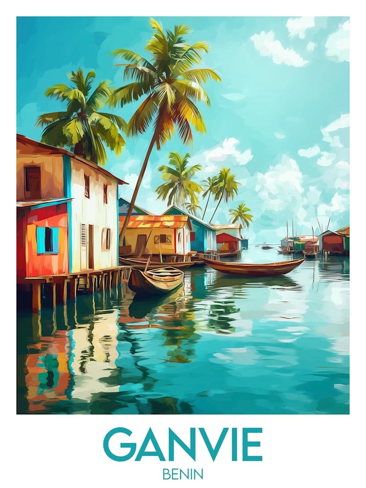 Affiche de voyage Ganvie
