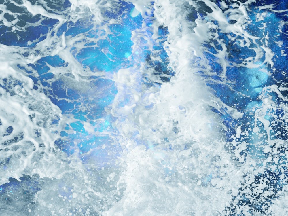 Electric Blue Ocean Waves
